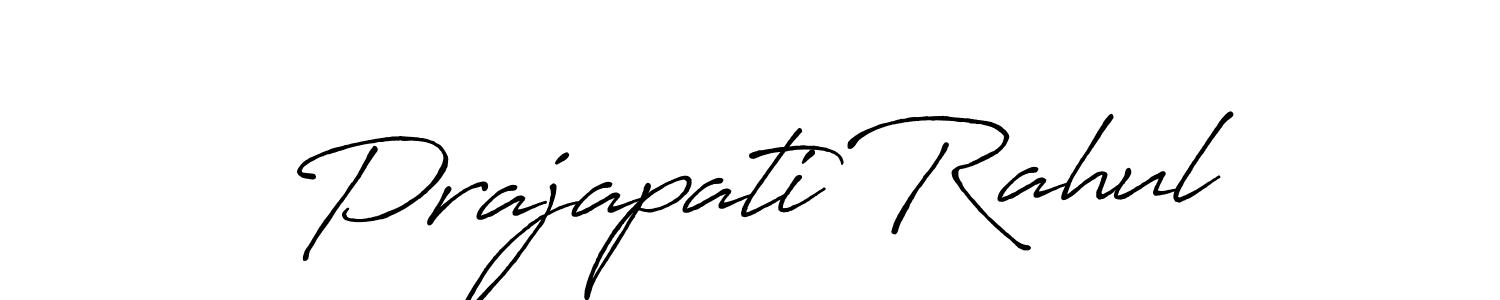 Make a beautiful signature design for name Prajapati Rahul. With this signature (Antro_Vectra_Bolder) style, you can create a handwritten signature for free. Prajapati Rahul signature style 7 images and pictures png