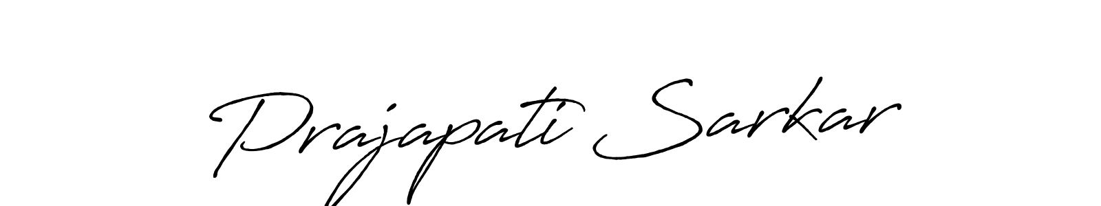 Make a beautiful signature design for name Prajapati Sarkar. With this signature (Antro_Vectra_Bolder) style, you can create a handwritten signature for free. Prajapati Sarkar signature style 7 images and pictures png