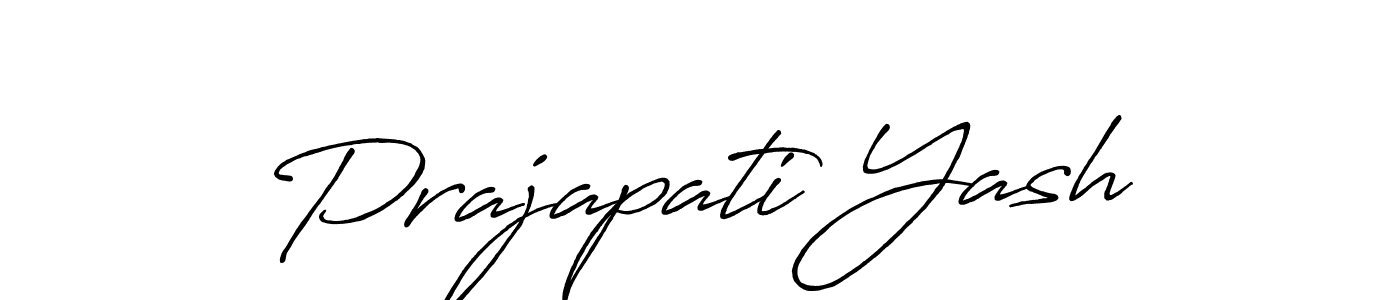 Also we have Prajapati Yash name is the best signature style. Create professional handwritten signature collection using Antro_Vectra_Bolder autograph style. Prajapati Yash signature style 7 images and pictures png