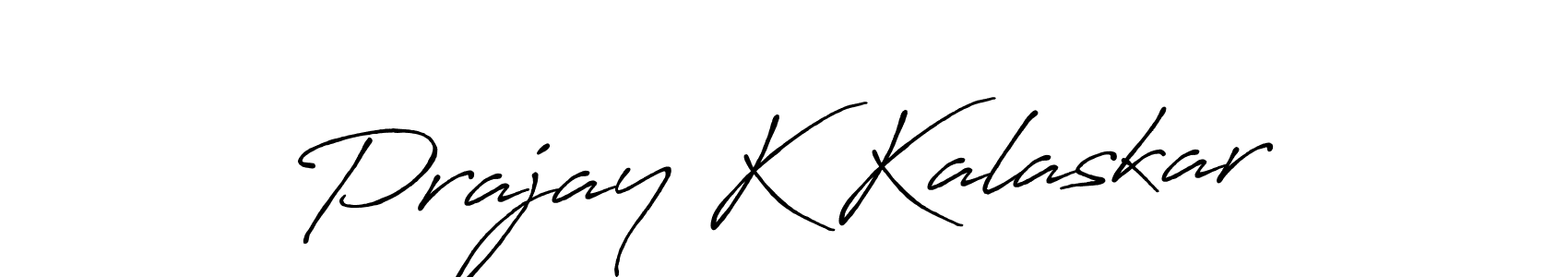 The best way (Antro_Vectra_Bolder) to make a short signature is to pick only two or three words in your name. The name Prajay K Kalaskar include a total of six letters. For converting this name. Prajay K Kalaskar signature style 7 images and pictures png