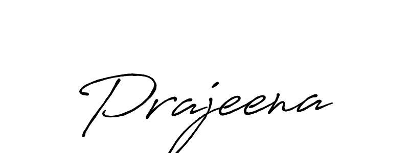 Create a beautiful signature design for name Prajeena. With this signature (Antro_Vectra_Bolder) fonts, you can make a handwritten signature for free. Prajeena signature style 7 images and pictures png