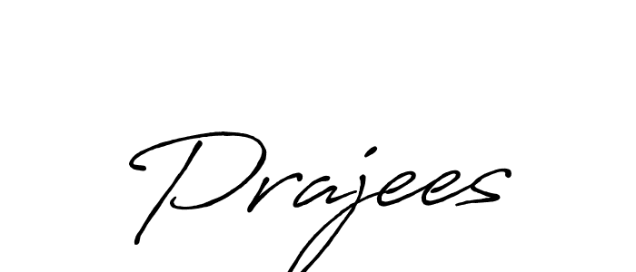 Create a beautiful signature design for name Prajees. With this signature (Antro_Vectra_Bolder) fonts, you can make a handwritten signature for free. Prajees signature style 7 images and pictures png