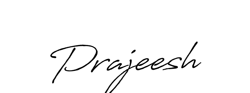 Make a beautiful signature design for name Prajeesh. With this signature (Antro_Vectra_Bolder) style, you can create a handwritten signature for free. Prajeesh signature style 7 images and pictures png