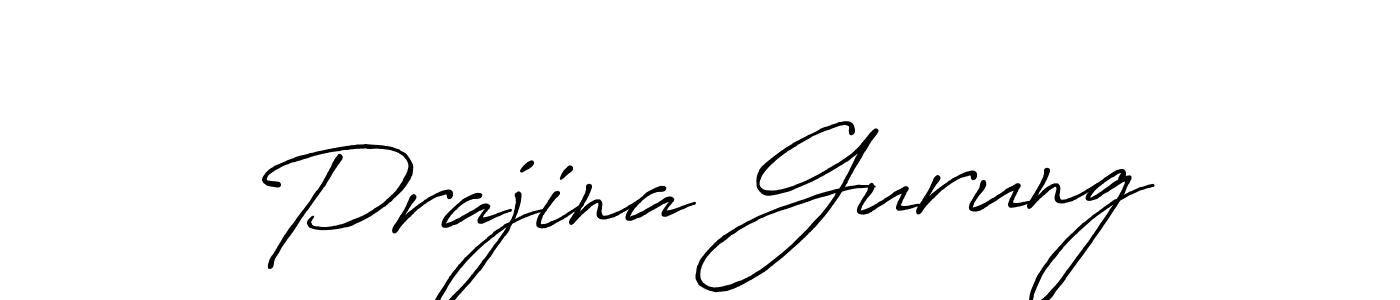 The best way (Antro_Vectra_Bolder) to make a short signature is to pick only two or three words in your name. The name Prajina Gurung include a total of six letters. For converting this name. Prajina Gurung signature style 7 images and pictures png