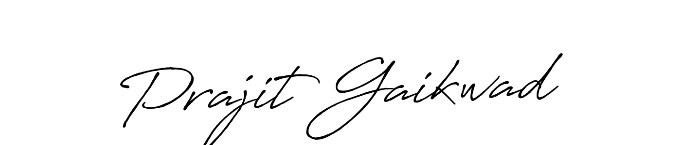 Create a beautiful signature design for name Prajit Gaikwad. With this signature (Antro_Vectra_Bolder) fonts, you can make a handwritten signature for free. Prajit Gaikwad signature style 7 images and pictures png