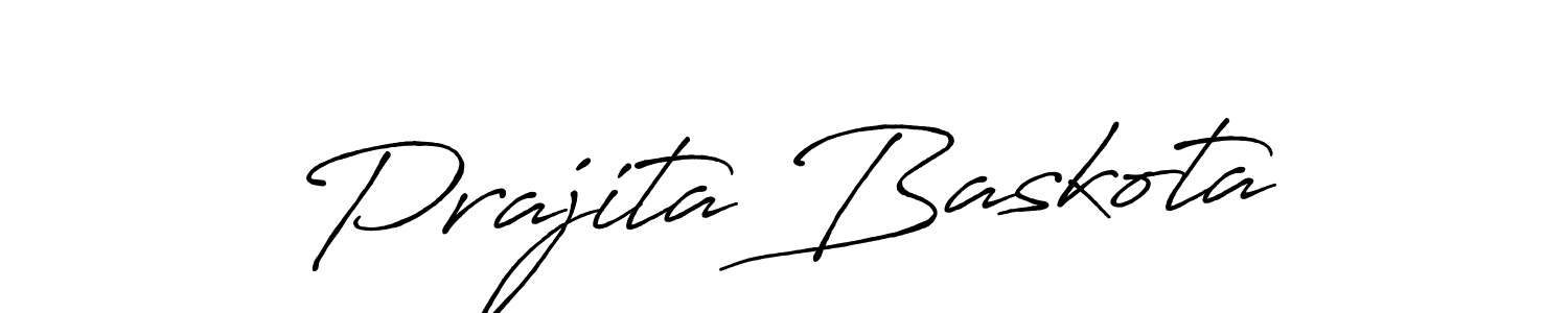 Create a beautiful signature design for name Prajita Baskota. With this signature (Antro_Vectra_Bolder) fonts, you can make a handwritten signature for free. Prajita Baskota signature style 7 images and pictures png
