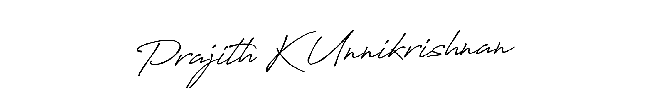 Also we have Prajith K Unnikrishnan name is the best signature style. Create professional handwritten signature collection using Antro_Vectra_Bolder autograph style. Prajith K Unnikrishnan signature style 7 images and pictures png