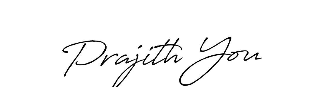 The best way (Antro_Vectra_Bolder) to make a short signature is to pick only two or three words in your name. The name Prajith You include a total of six letters. For converting this name. Prajith You signature style 7 images and pictures png