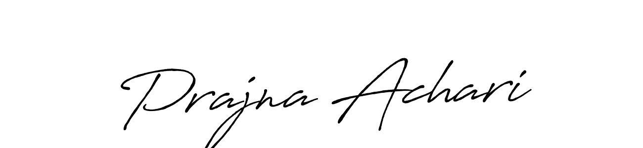 Make a beautiful signature design for name Prajna Achari. With this signature (Antro_Vectra_Bolder) style, you can create a handwritten signature for free. Prajna Achari signature style 7 images and pictures png
