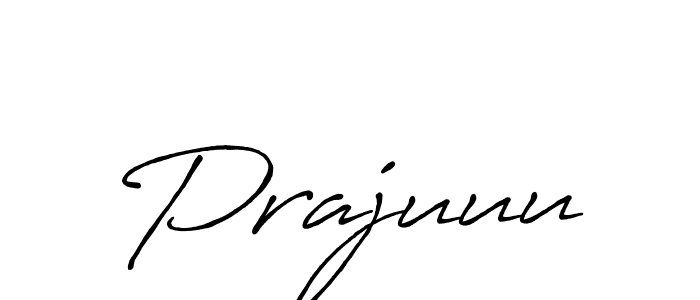 How to make Prajuuu name signature. Use Antro_Vectra_Bolder style for creating short signs online. This is the latest handwritten sign. Prajuuu signature style 7 images and pictures png