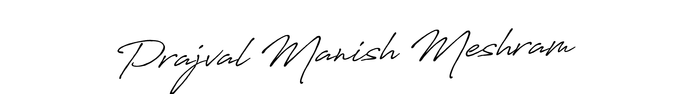 Prajval Manish Meshram stylish signature style. Best Handwritten Sign (Antro_Vectra_Bolder) for my name. Handwritten Signature Collection Ideas for my name Prajval Manish Meshram. Prajval Manish Meshram signature style 7 images and pictures png