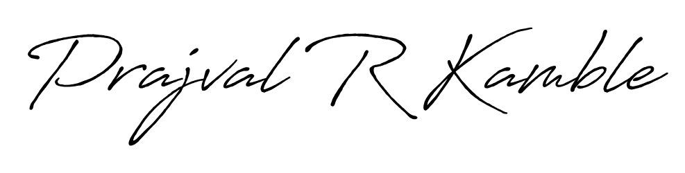 Master the art of signing with Prajval R Kamble written in fluent Antro_Vectra_Bolder script. A great template to practice and refine your handwriting. Prajval R Kamble signature style 7 images and pictures png