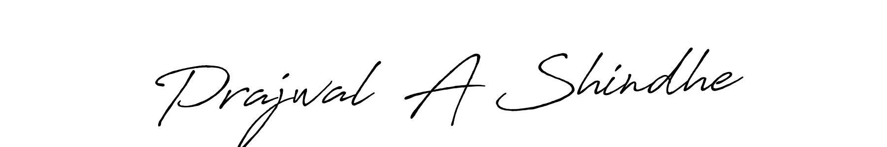How to make Prajwal  A Shindhe name signature. Use Antro_Vectra_Bolder style for creating short signs online. This is the latest handwritten sign. Prajwal  A Shindhe signature style 7 images and pictures png