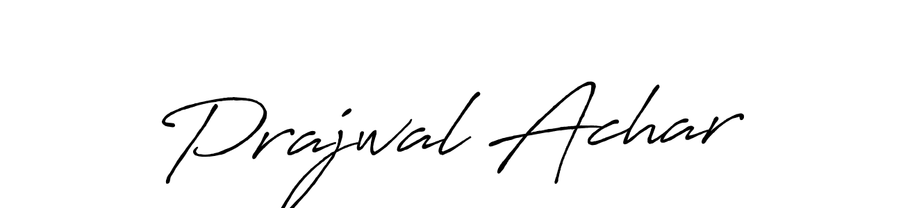 How to make Prajwal Achar signature? Antro_Vectra_Bolder is a professional autograph style. Create handwritten signature for Prajwal Achar name. Prajwal Achar signature style 7 images and pictures png