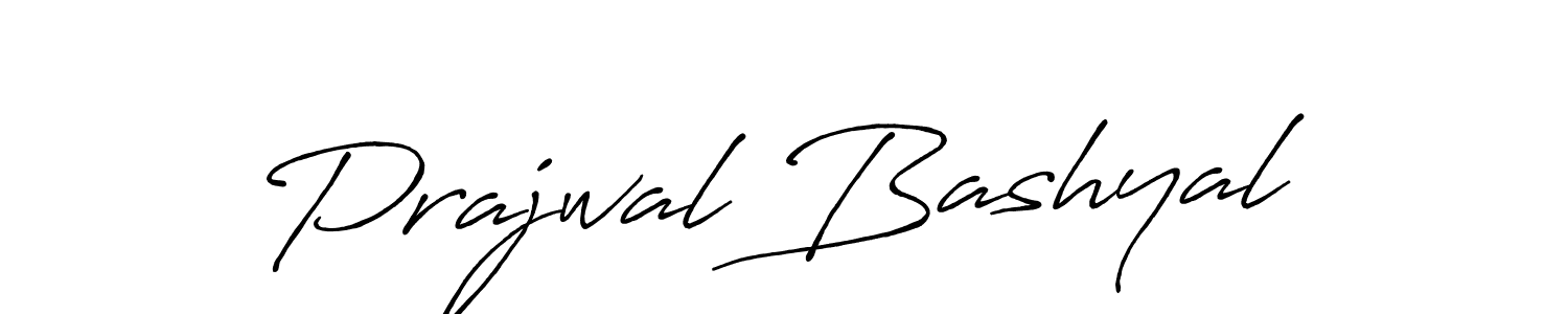 Create a beautiful signature design for name Prajwal Bashyal. With this signature (Antro_Vectra_Bolder) fonts, you can make a handwritten signature for free. Prajwal Bashyal signature style 7 images and pictures png