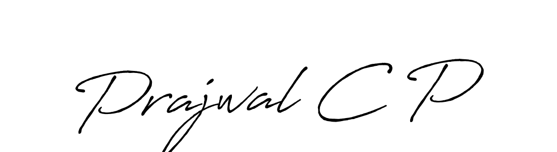 The best way (Antro_Vectra_Bolder) to make a short signature is to pick only two or three words in your name. The name Prajwal C P include a total of six letters. For converting this name. Prajwal C P signature style 7 images and pictures png