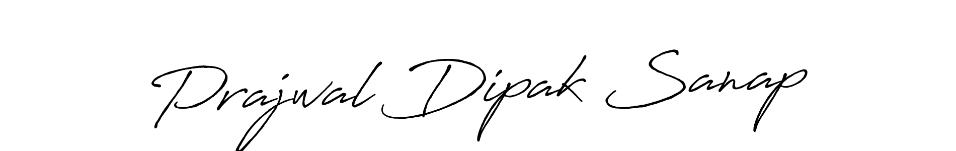 Create a beautiful signature design for name Prajwal Dipak Sanap. With this signature (Antro_Vectra_Bolder) fonts, you can make a handwritten signature for free. Prajwal Dipak Sanap signature style 7 images and pictures png