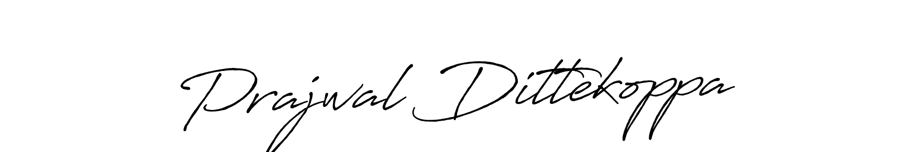Prajwal Dittekoppa stylish signature style. Best Handwritten Sign (Antro_Vectra_Bolder) for my name. Handwritten Signature Collection Ideas for my name Prajwal Dittekoppa. Prajwal Dittekoppa signature style 7 images and pictures png
