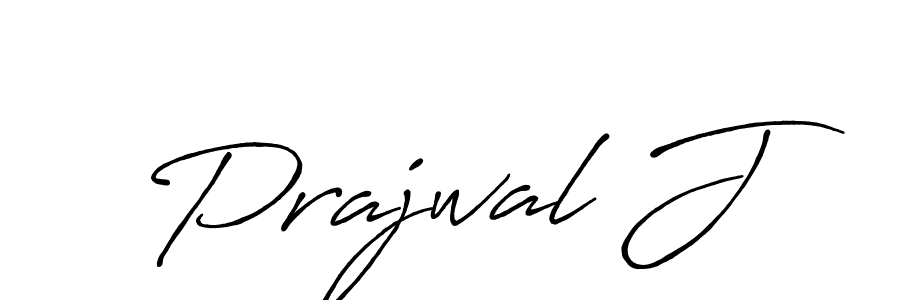 The best way (Antro_Vectra_Bolder) to make a short signature is to pick only two or three words in your name. The name Prajwal J include a total of six letters. For converting this name. Prajwal J signature style 7 images and pictures png