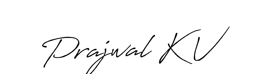 Prajwal K V stylish signature style. Best Handwritten Sign (Antro_Vectra_Bolder) for my name. Handwritten Signature Collection Ideas for my name Prajwal K V. Prajwal K V signature style 7 images and pictures png