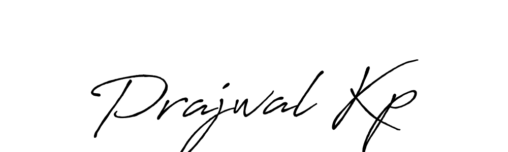 Make a beautiful signature design for name Prajwal Kp. With this signature (Antro_Vectra_Bolder) style, you can create a handwritten signature for free. Prajwal Kp signature style 7 images and pictures png