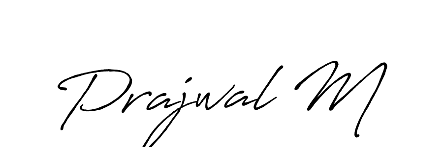 It looks lik you need a new signature style for name Prajwal M. Design unique handwritten (Antro_Vectra_Bolder) signature with our free signature maker in just a few clicks. Prajwal M signature style 7 images and pictures png