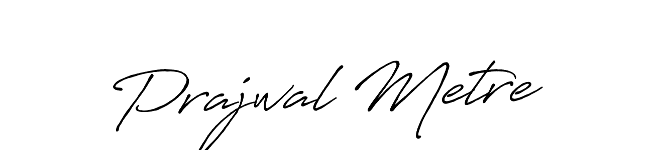 Prajwal Metre stylish signature style. Best Handwritten Sign (Antro_Vectra_Bolder) for my name. Handwritten Signature Collection Ideas for my name Prajwal Metre. Prajwal Metre signature style 7 images and pictures png