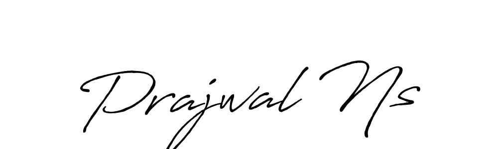 Design your own signature with our free online signature maker. With this signature software, you can create a handwritten (Antro_Vectra_Bolder) signature for name Prajwal Ns. Prajwal Ns signature style 7 images and pictures png