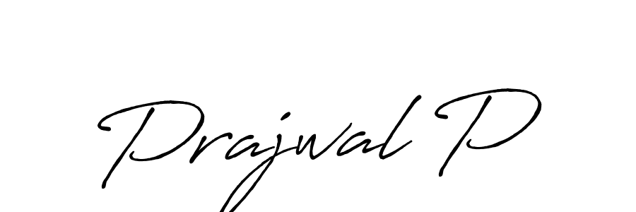 How to make Prajwal P signature? Antro_Vectra_Bolder is a professional autograph style. Create handwritten signature for Prajwal P name. Prajwal P signature style 7 images and pictures png