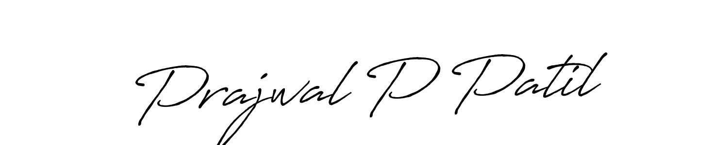 How to make Prajwal P Patil signature? Antro_Vectra_Bolder is a professional autograph style. Create handwritten signature for Prajwal P Patil name. Prajwal P Patil signature style 7 images and pictures png