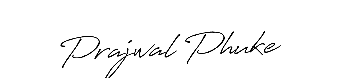 Design your own signature with our free online signature maker. With this signature software, you can create a handwritten (Antro_Vectra_Bolder) signature for name Prajwal Phuke. Prajwal Phuke signature style 7 images and pictures png