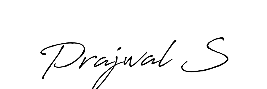 Similarly Antro_Vectra_Bolder is the best handwritten signature design. Signature creator online .You can use it as an online autograph creator for name Prajwal S. Prajwal S signature style 7 images and pictures png