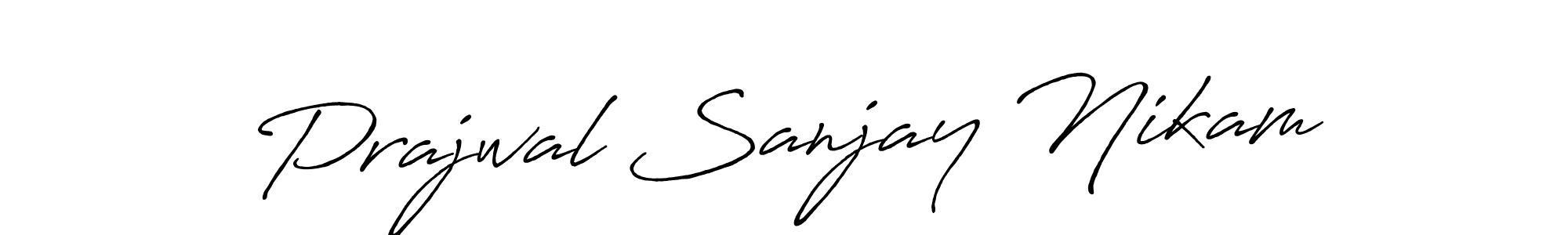 Also we have Prajwal Sanjay Nikam name is the best signature style. Create professional handwritten signature collection using Antro_Vectra_Bolder autograph style. Prajwal Sanjay Nikam signature style 7 images and pictures png
