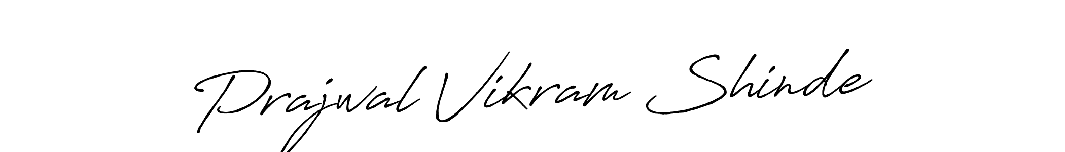 Make a beautiful signature design for name Prajwal Vikram Shinde. With this signature (Antro_Vectra_Bolder) style, you can create a handwritten signature for free. Prajwal Vikram Shinde signature style 7 images and pictures png