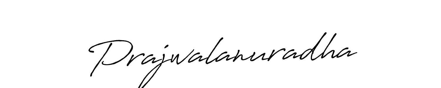 Design your own signature with our free online signature maker. With this signature software, you can create a handwritten (Antro_Vectra_Bolder) signature for name Prajwalanuradha. Prajwalanuradha signature style 7 images and pictures png