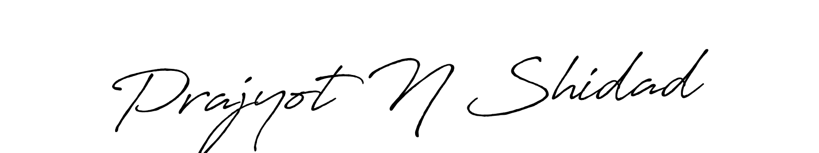 Design your own signature with our free online signature maker. With this signature software, you can create a handwritten (Antro_Vectra_Bolder) signature for name Prajyot N Shidad. Prajyot N Shidad signature style 7 images and pictures png