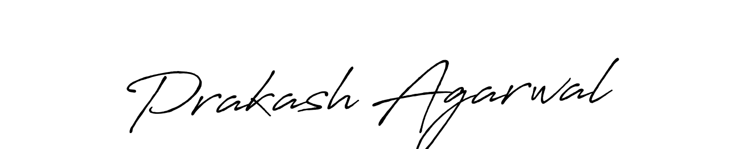 Create a beautiful signature design for name Prakash Agarwal. With this signature (Antro_Vectra_Bolder) fonts, you can make a handwritten signature for free. Prakash Agarwal signature style 7 images and pictures png