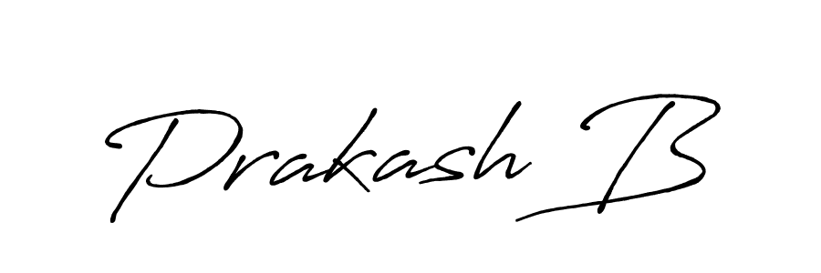 Prakash B stylish signature style. Best Handwritten Sign (Antro_Vectra_Bolder) for my name. Handwritten Signature Collection Ideas for my name Prakash B. Prakash B signature style 7 images and pictures png