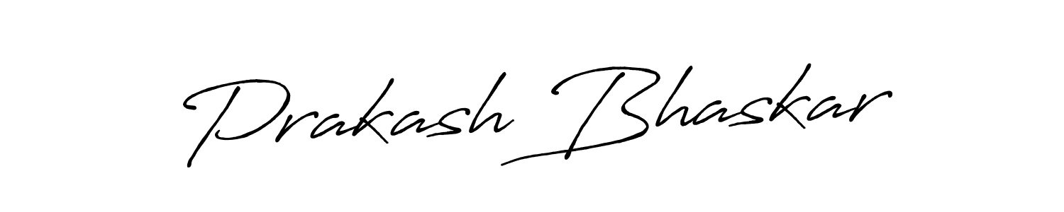 How to make Prakash Bhaskar name signature. Use Antro_Vectra_Bolder style for creating short signs online. This is the latest handwritten sign. Prakash Bhaskar signature style 7 images and pictures png