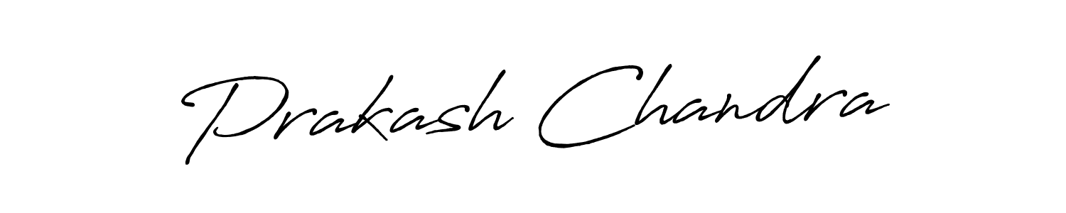 Make a beautiful signature design for name Prakash Chandra. With this signature (Antro_Vectra_Bolder) style, you can create a handwritten signature for free. Prakash Chandra signature style 7 images and pictures png