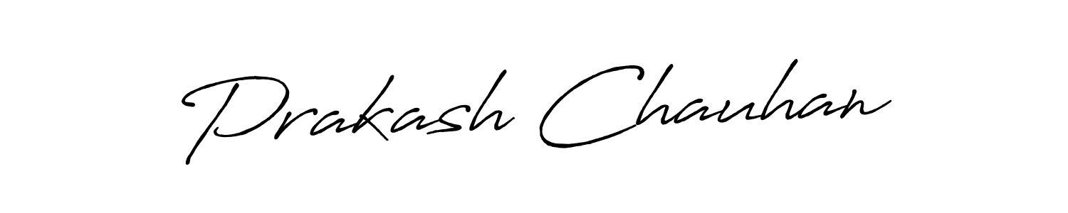 Also we have Prakash Chauhan name is the best signature style. Create professional handwritten signature collection using Antro_Vectra_Bolder autograph style. Prakash Chauhan signature style 7 images and pictures png