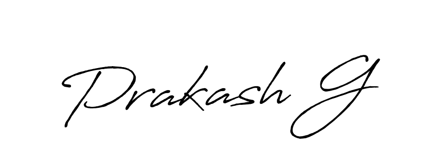 Design your own signature with our free online signature maker. With this signature software, you can create a handwritten (Antro_Vectra_Bolder) signature for name Prakash G. Prakash G signature style 7 images and pictures png