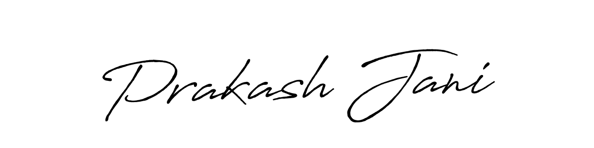 Prakash Jani stylish signature style. Best Handwritten Sign (Antro_Vectra_Bolder) for my name. Handwritten Signature Collection Ideas for my name Prakash Jani. Prakash Jani signature style 7 images and pictures png