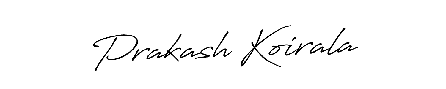 Create a beautiful signature design for name Prakash Koirala. With this signature (Antro_Vectra_Bolder) fonts, you can make a handwritten signature for free. Prakash Koirala signature style 7 images and pictures png