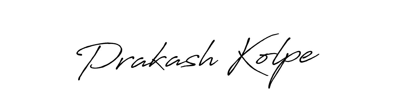 Also we have Prakash Kolpe name is the best signature style. Create professional handwritten signature collection using Antro_Vectra_Bolder autograph style. Prakash Kolpe signature style 7 images and pictures png