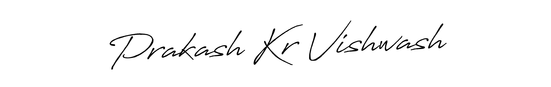 Prakash Kr Vishwash stylish signature style. Best Handwritten Sign (Antro_Vectra_Bolder) for my name. Handwritten Signature Collection Ideas for my name Prakash Kr Vishwash. Prakash Kr Vishwash signature style 7 images and pictures png