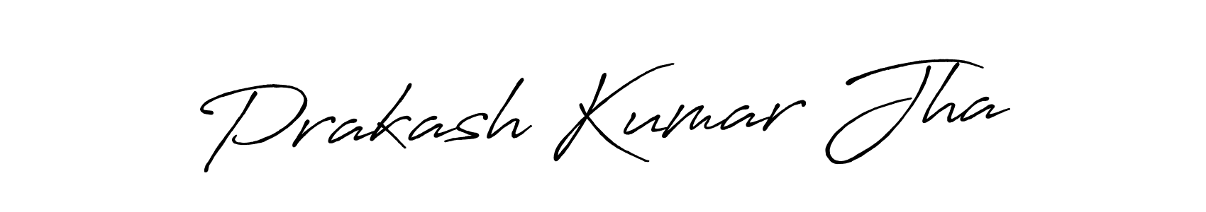 Make a beautiful signature design for name Prakash Kumar Jha. With this signature (Antro_Vectra_Bolder) style, you can create a handwritten signature for free. Prakash Kumar Jha signature style 7 images and pictures png