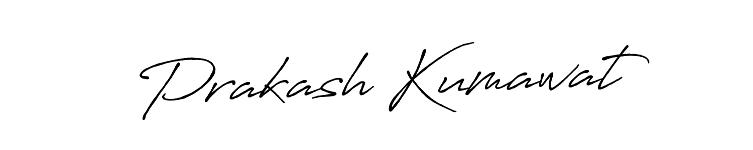 How to make Prakash Kumawat name signature. Use Antro_Vectra_Bolder style for creating short signs online. This is the latest handwritten sign. Prakash Kumawat signature style 7 images and pictures png