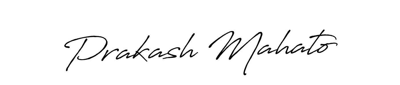 Make a beautiful signature design for name Prakash Mahato. With this signature (Antro_Vectra_Bolder) style, you can create a handwritten signature for free. Prakash Mahato signature style 7 images and pictures png