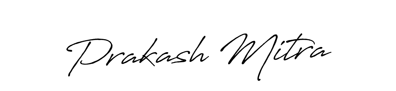 Make a beautiful signature design for name Prakash Mitra. With this signature (Antro_Vectra_Bolder) style, you can create a handwritten signature for free. Prakash Mitra signature style 7 images and pictures png